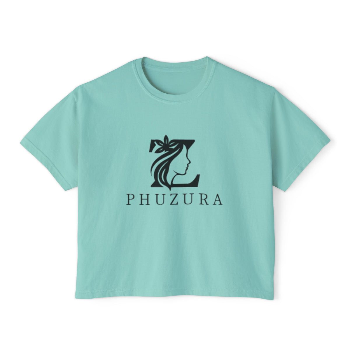 Phuzura Women's Boxy Tee | Pigment-Dyed Cotton Crop Top