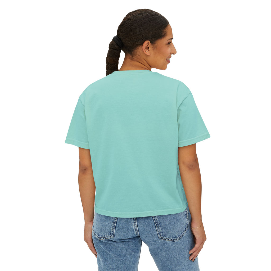 Phuzura Women's Boxy Tee | Pigment-Dyed Cotton Crop Top