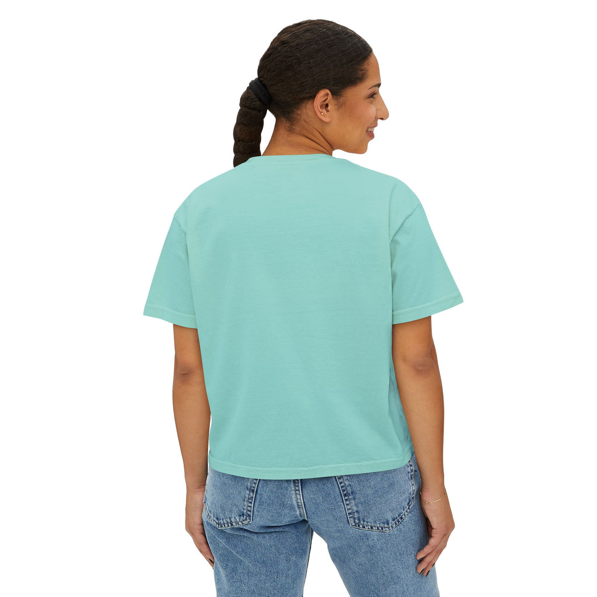 Phuzura Women's Boxy Tee | Pigment-Dyed Cotton Crop Top
