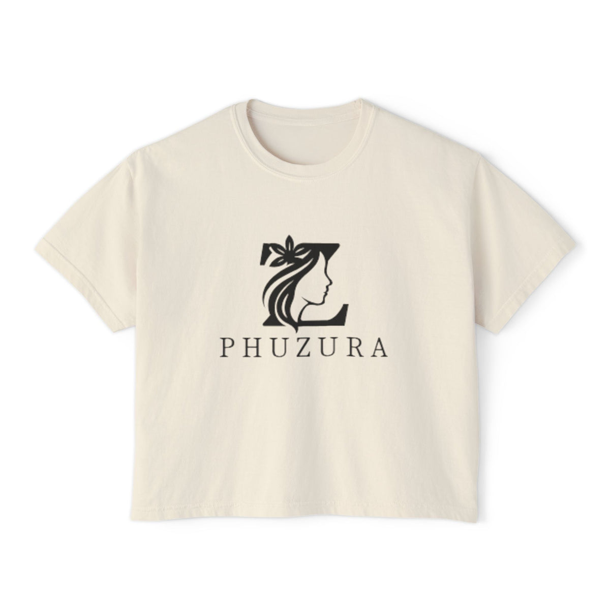 Phuzura Women's Boxy Tee | Pigment-Dyed Cotton Crop Top